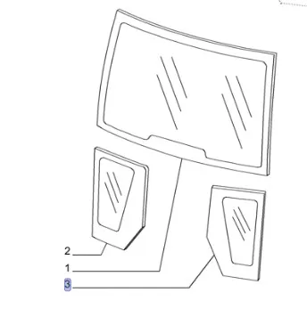 87626592 - Нижнее стекло кабины